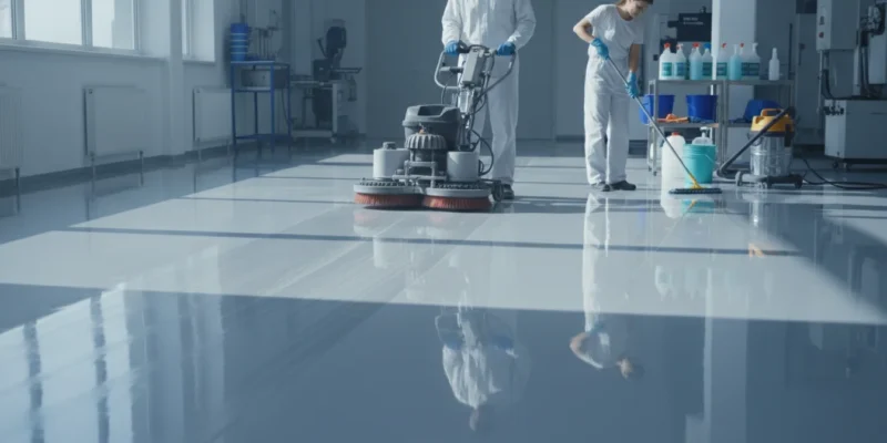 kapak-Epoksi Zemin Kaplama Bakımı ve Temizliği